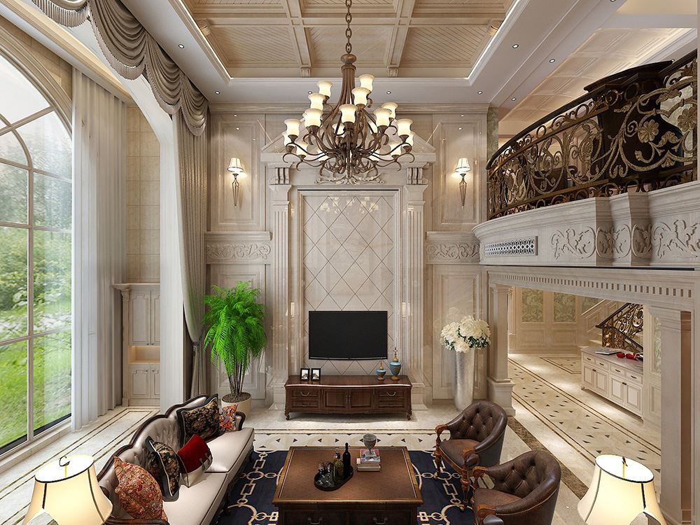 佛山市金地·招商臻玥府歐式風(fēng)格別墅裝修案例