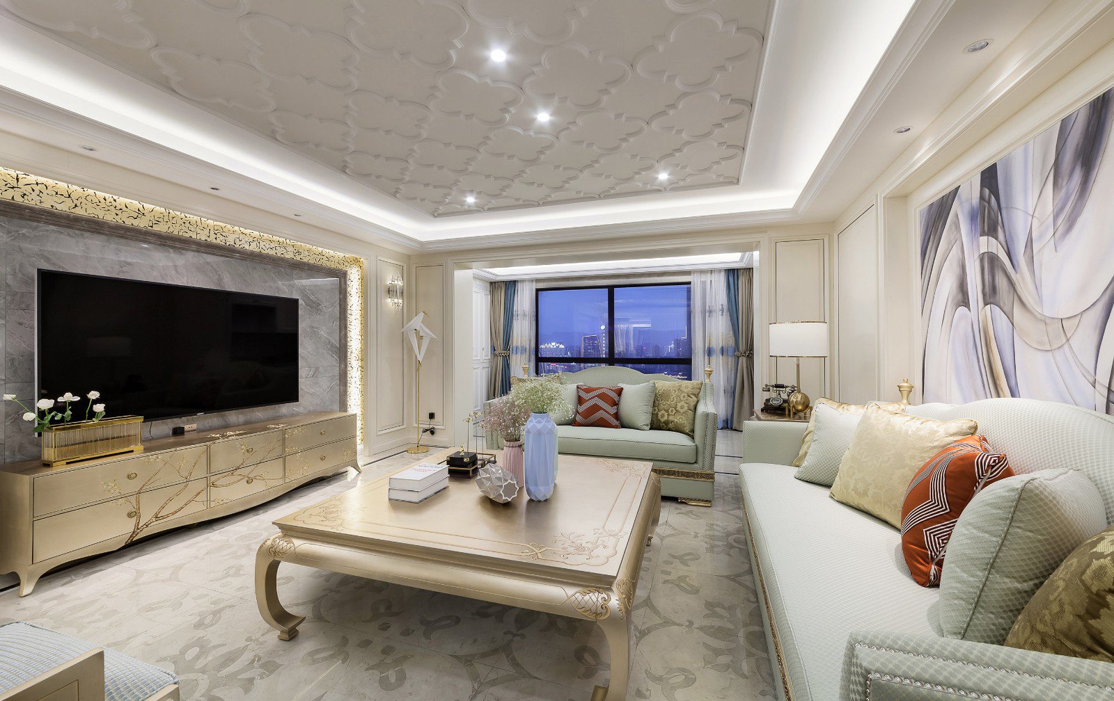 法式風(fēng)格家裝設(shè)計室內(nèi)裝修效果圖-客廳 法式風(fēng)格家裝設(shè)計室內(nèi)裝修效果圖-客廳