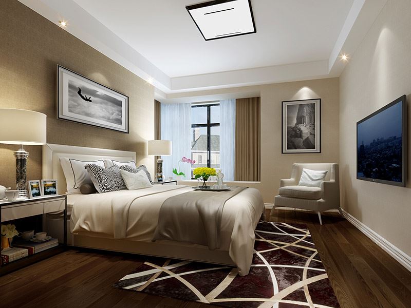 河源市東江首府現(xiàn)代簡(jiǎn)約風(fēng)格三居室裝修案例