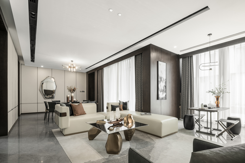 新中式風格室內(nèi)家裝案例效果圖-客廳 新中式風格室內(nèi)家裝案例效果圖-客廳