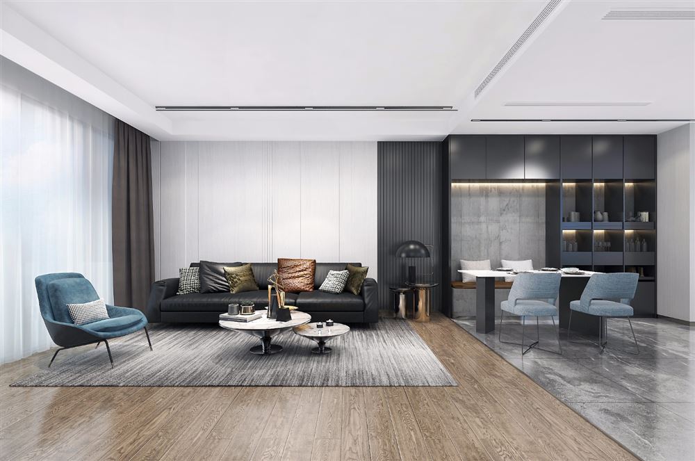 廣州市鴻成·珠江玥現(xiàn)代簡約風(fēng)格三居室裝修案例