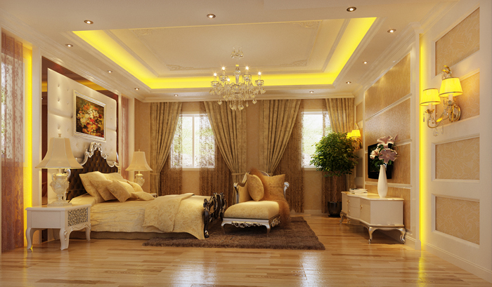 佛山裝修公司現(xiàn)代歐式風(fēng)格別墅裝修效果圖-主臥 佛山裝修公司現(xiàn)代歐式風(fēng)格別墅裝修效果圖-主臥