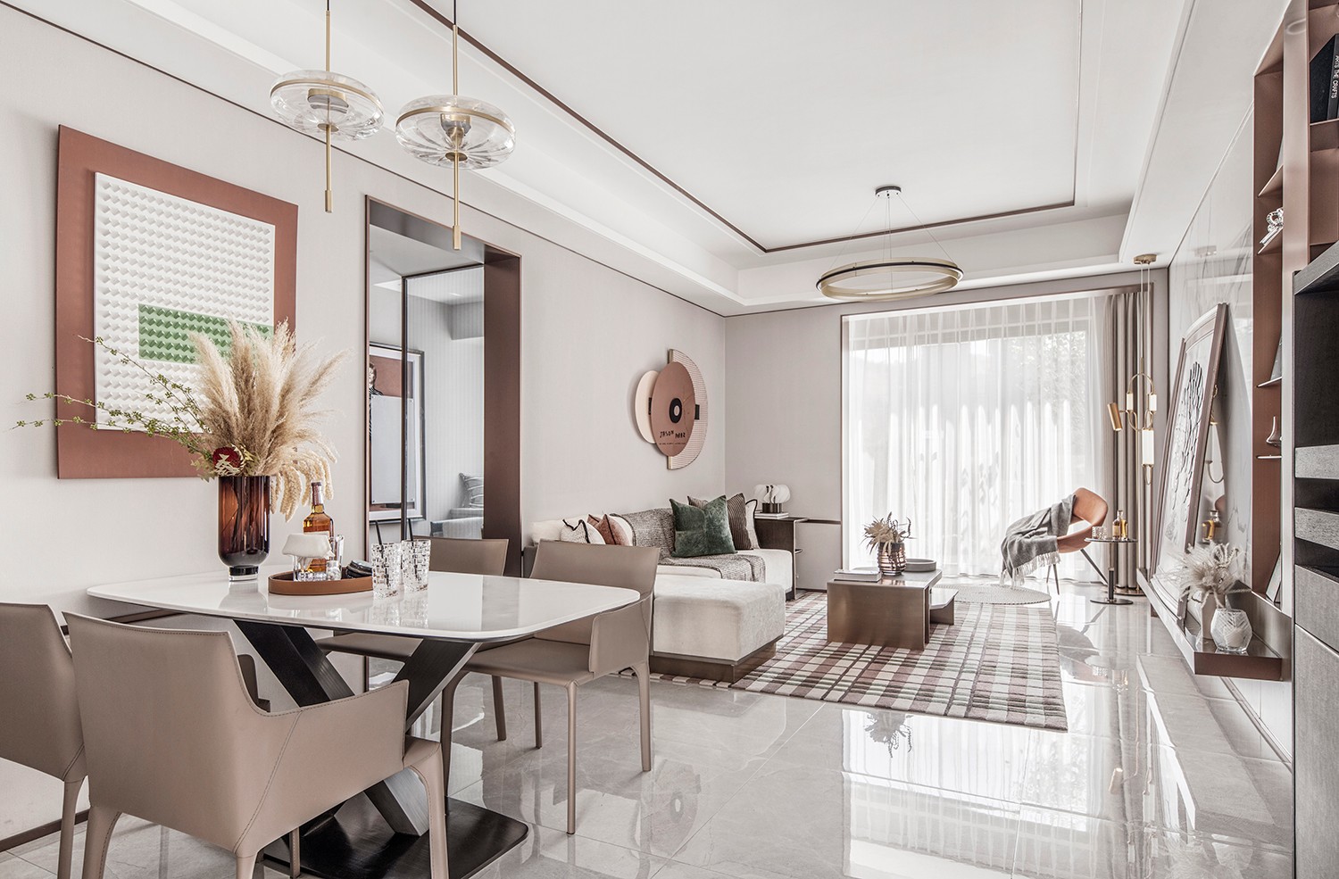 現(xiàn)代輕奢風(fēng)格室內(nèi)設(shè)計(jì)家裝案例-客餐廳 現(xiàn)代輕奢風(fēng)格室內(nèi)設(shè)計(jì)家裝案例-客餐廳