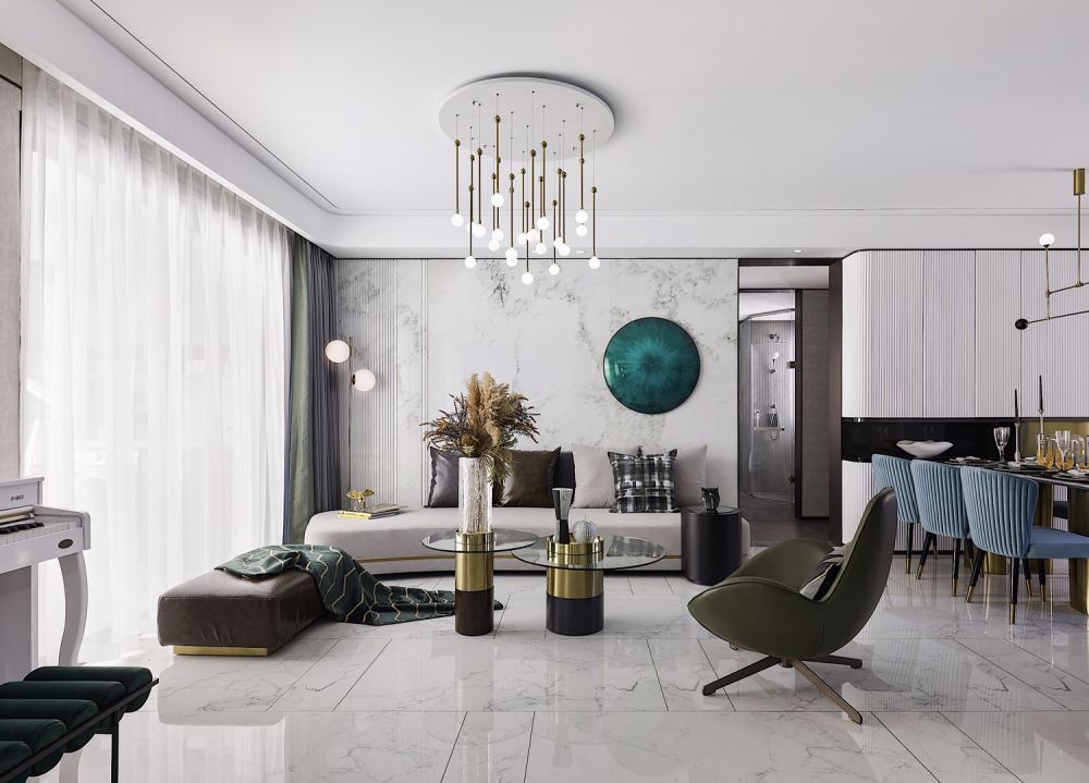 江門市鶴山新華城歐式風(fēng)格四居室裝修案例