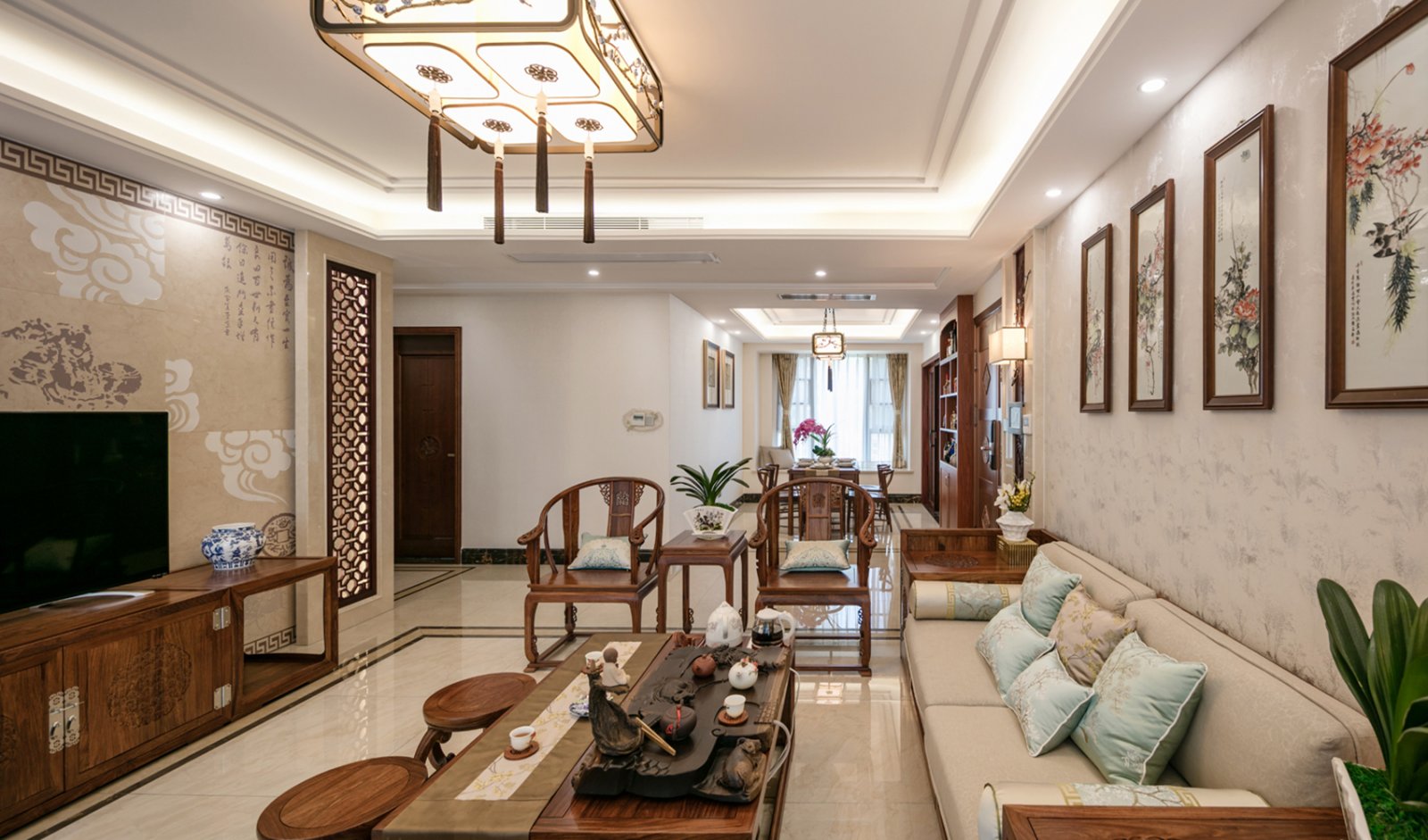 新中式風(fēng)格家裝設(shè)計室內(nèi)裝修效果圖-客廳 新中式風(fēng)格家裝設(shè)計室內(nèi)裝修效果圖-客廳