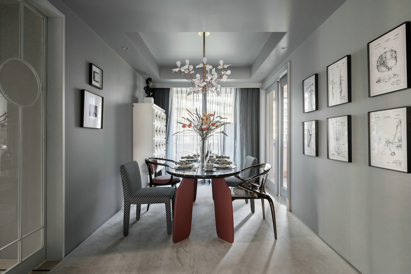 法式輕奢風(fēng)格家裝設(shè)計室內(nèi)裝修效果圖-餐廳 法式輕奢風(fēng)格家裝設(shè)計室內(nèi)裝修效果圖-餐廳