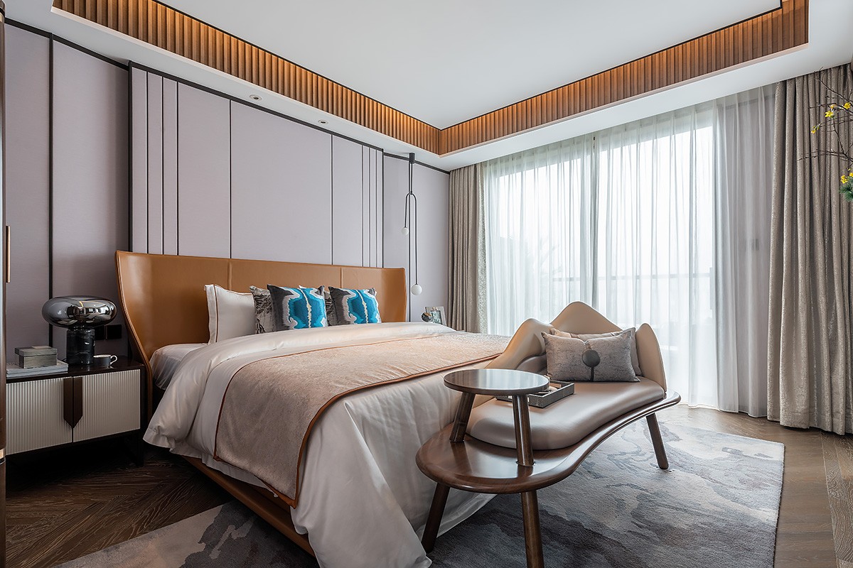 新中式風(fēng)格家裝設(shè)計別墅裝修效果圖-次臥 新中式風(fēng)格家裝設(shè)計別墅裝修效果圖-次臥