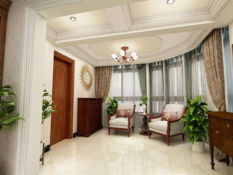 佛山市龍光·玖悅灣新中式風(fēng)格復(fù)式裝修案例