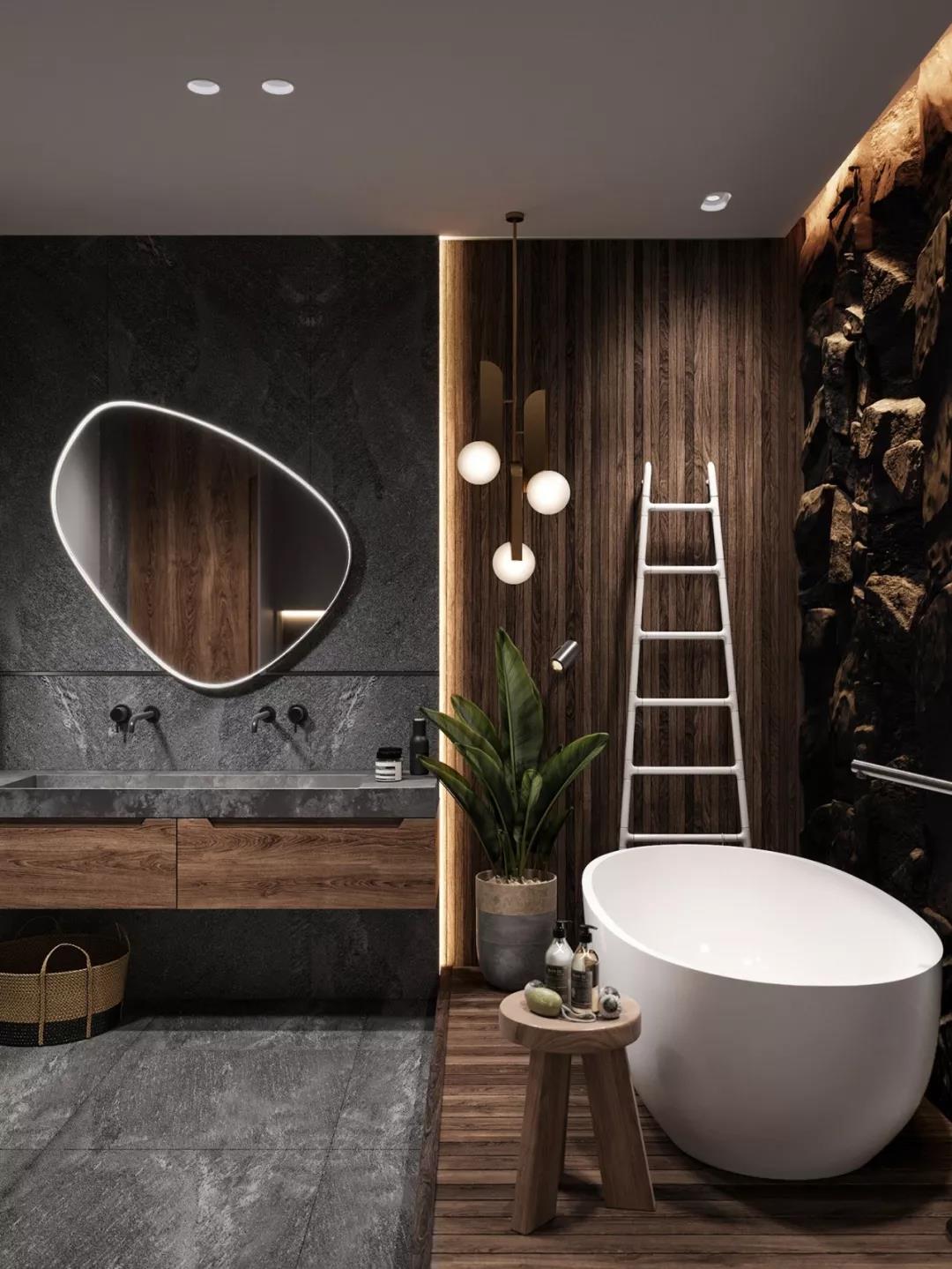 高級灰+原木色現(xiàn)代風格室內(nèi)裝修設計效果圖-萬達華府四居140平米-衛(wèi)生間 高級灰+原木色現(xiàn)代風格室內(nèi)裝修設計效果圖-萬達華府四居140平米-衛(wèi)生間