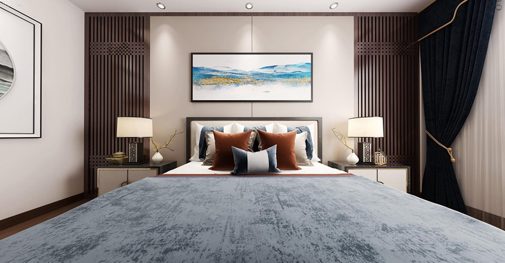 佛山碧桂園別墅250平米新中式風格室內(nèi)裝修案例-臥室 佛山碧桂園別墅250平米新中式風格室內(nèi)裝修案例-臥室