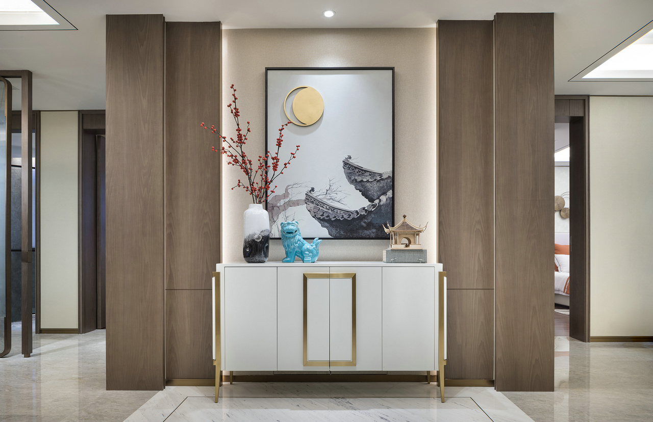 廣州市東方新世界新中式風格四居室裝修案例