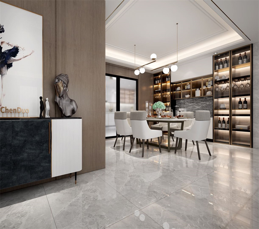 廣州市凱旋新世界現(xiàn)代簡約風格四居室裝修案例