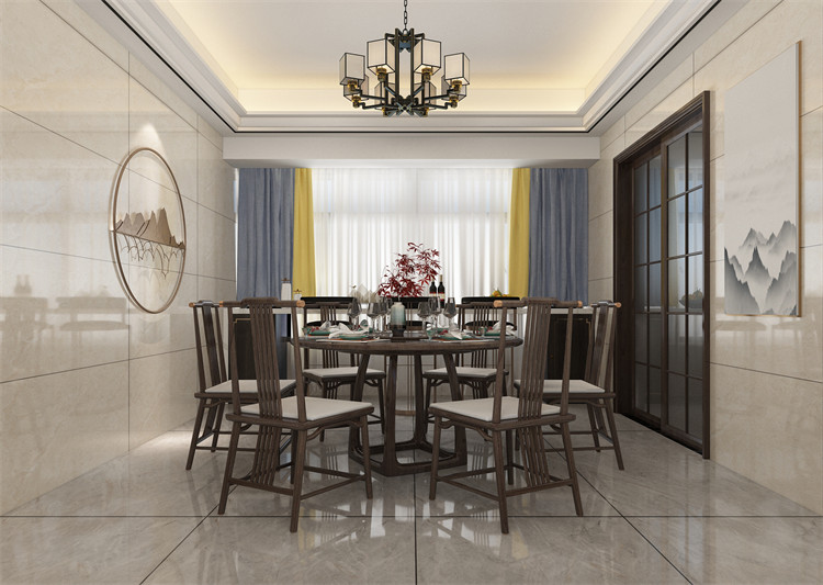 廣州市宇晴軒新中式風(fēng)格四居室裝修案例