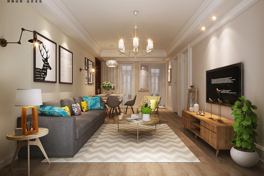 合肥101-200平米北歐風(fēng)格中鐵國際城室內(nèi)設(shè)計(jì)效果圖