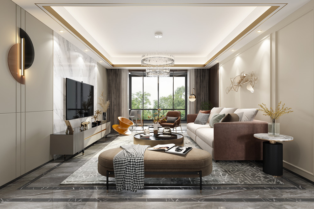 嘉興市江南一品桐鄉(xiāng)輕奢風(fēng)格三居室裝修案例