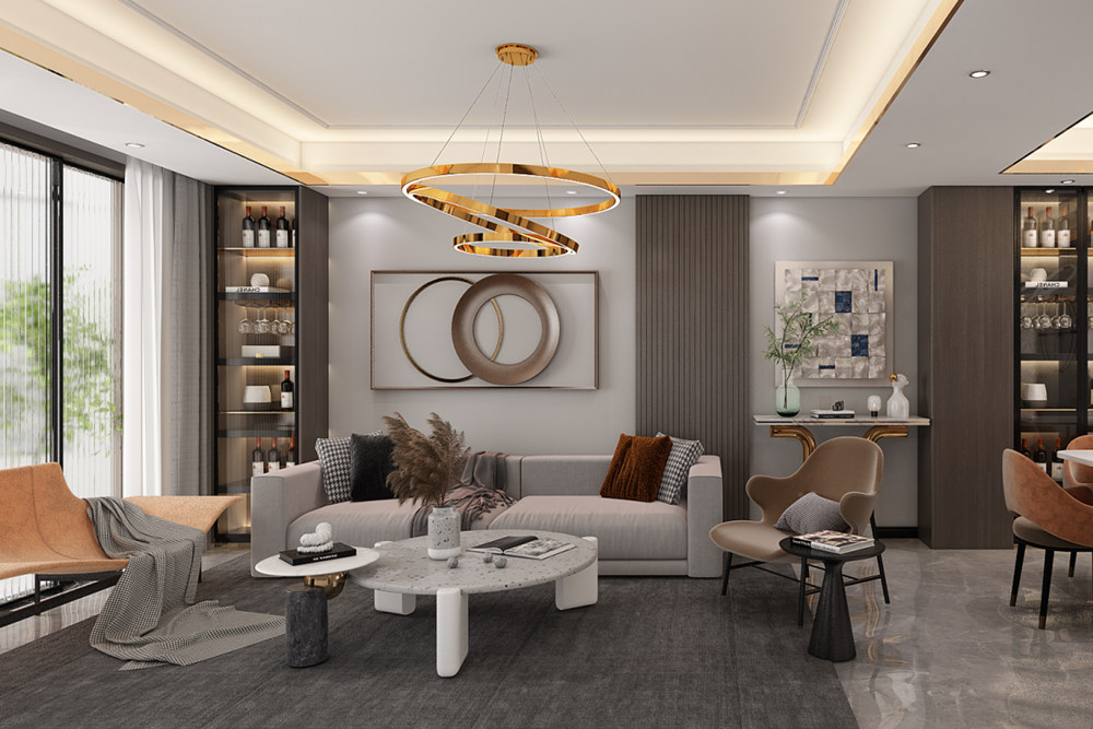 連云港201-300平米輕奢風格上海之春室內(nèi)裝修設(shè)計案例