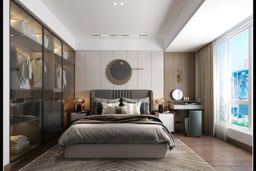 玉林市金港國際名城現(xiàn)代簡約風格三居室裝修案例