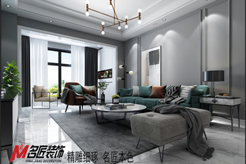 梧州市百貨倉庫宿舍現(xiàn)代簡約風(fēng)格三居室裝修案例