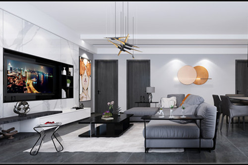 德陽市華庭陽光.現(xiàn)代簡約風格三居室裝修案例