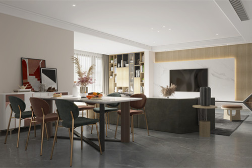 德陽(yáng)市101地質(zhì)隊(duì)家屬院輕奢風(fēng)格三居室裝修案例