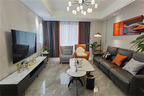 德陽市凱麗景湖現(xiàn)代簡約風(fēng)格三居室裝修案例