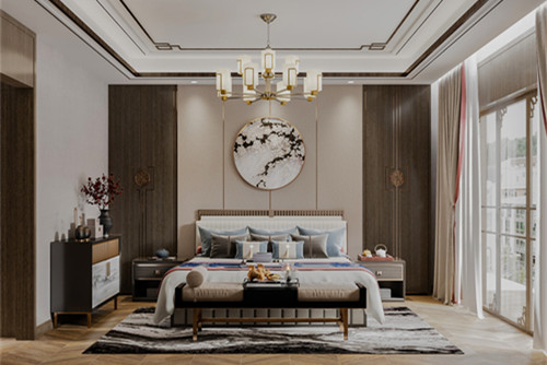 淮安市櫻花小區(qū)新中式風(fēng)格別墅裝修案例