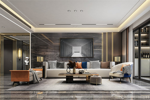海口201-300平米輕奢風(fēng)格海航豪庭裝修設(shè)計(jì)效果圖