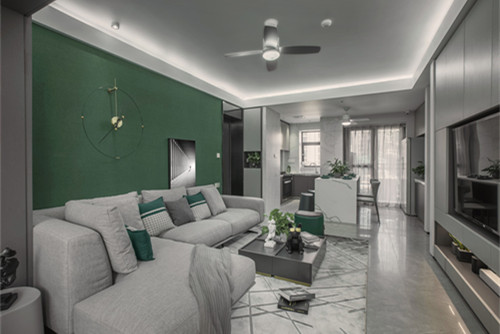 ?？谑腥A榮府現(xiàn)代簡約風格三居室裝修案例