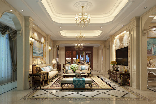 海口市和泓海棠府歐式風(fēng)格別墅裝修案例