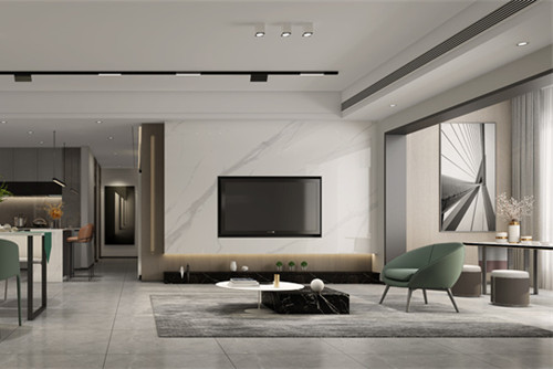 ?？谑协h(huán)球100寶龍城現(xiàn)代簡(jiǎn)約風(fēng)格四居室裝修案例