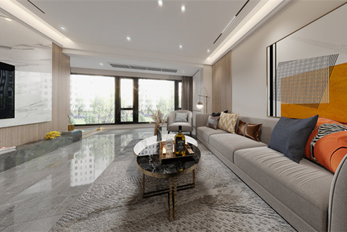 自貢市盈佳大廈現(xiàn)代簡(jiǎn)約風(fēng)格三居室裝修案例