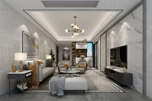 惠州市金融街海世界現(xiàn)代簡約風格三居室裝修案例