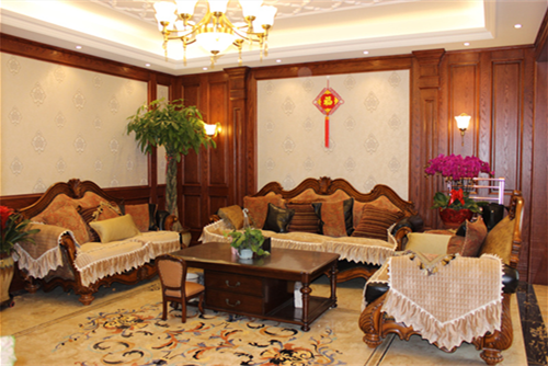 秦皇島101-200平米新中式風格華貿(mào)公園郡家裝設計案例