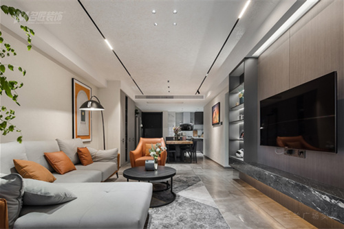 常州市雅居樂星河灣現(xiàn)代簡約風(fēng)格三居室裝修案例