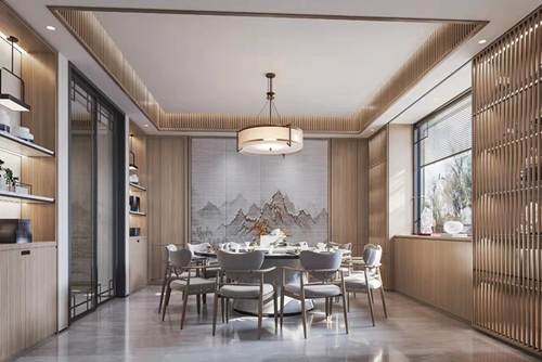 云浮市安福樓新中式風(fēng)格別墅裝修案例