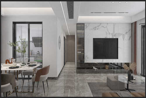 江門市恒大泉都現(xiàn)代風格三居室裝修案例