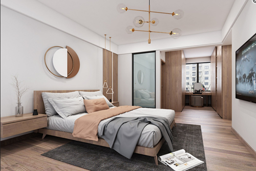 南平市建甌恒大溪山公館北歐風格復(fù)式裝修案例