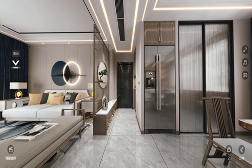 茂名市碧水灣新中式風格四居室裝修案例