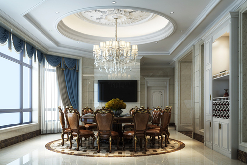 中山市公安宿舍(阜沙鎮(zhèn))歐式風(fēng)格別墅裝修案例