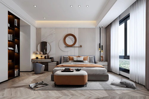 福州市濱江正榮府現(xiàn)代風格三居室裝修案例