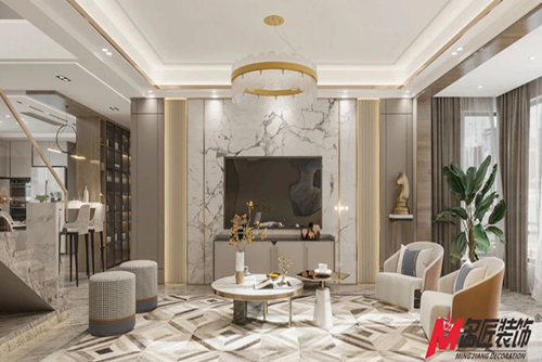 福州市濱江正榮府現(xiàn)代風格四居室裝修案例