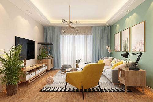 廣州市東方夏灣拿別墅北歐風(fēng)格四居室裝修案例