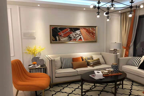 海口市江畔人家現(xiàn)代簡約風(fēng)格三居室裝修案例