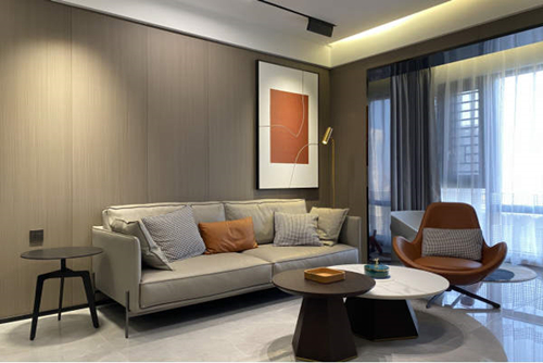 ?？谑袗廴A小區(qū)輕奢風(fēng)格三居室裝修案例