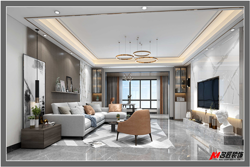 江門市保利大都會輕奢風格平層裝修案例
