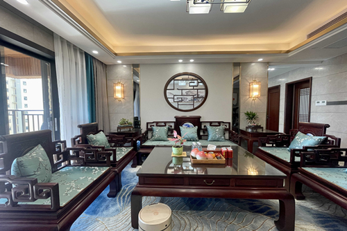 江門市駿凱豪庭新中式風(fēng)格四居室裝修案例