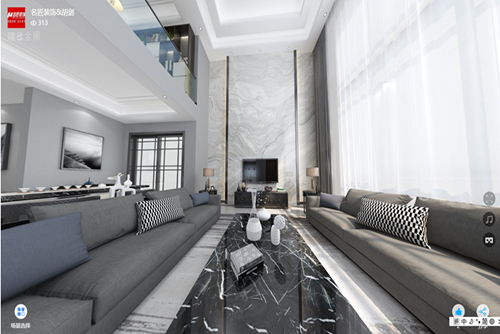 清遠(yuǎn)市時(shí)代香海彼岸現(xiàn)代簡約風(fēng)格別墅裝修案例