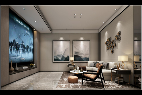 海口市保利中央海岸現(xiàn)代風格平層裝修案例