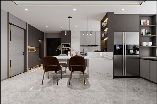 佛山市翡翠西江現(xiàn)代風(fēng)格三居室裝修案例