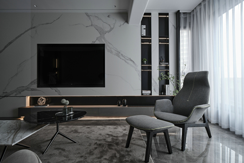 中山市雅居樂民森迪茵湖小鎮(zhèn)別墅現(xiàn)代簡約風格三居室裝修案例